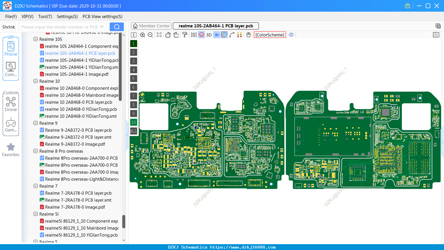 Realme 10S-2AB464-1 PCB Layer